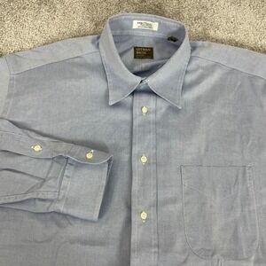 Gitman Bros Dress Shirt Mens 16 32 Button Down Oxford Made in USA Pinpoint 2x2